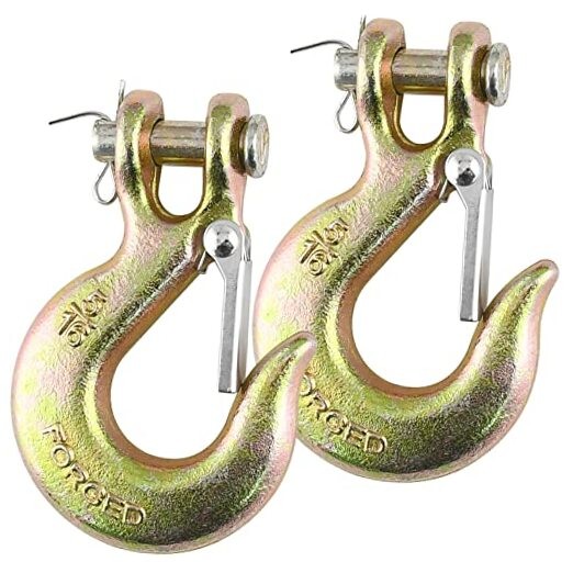 5/16 Chain Hook with Safety Latch Heavy Duty Clevis Slip Hook Grade 70 Forged