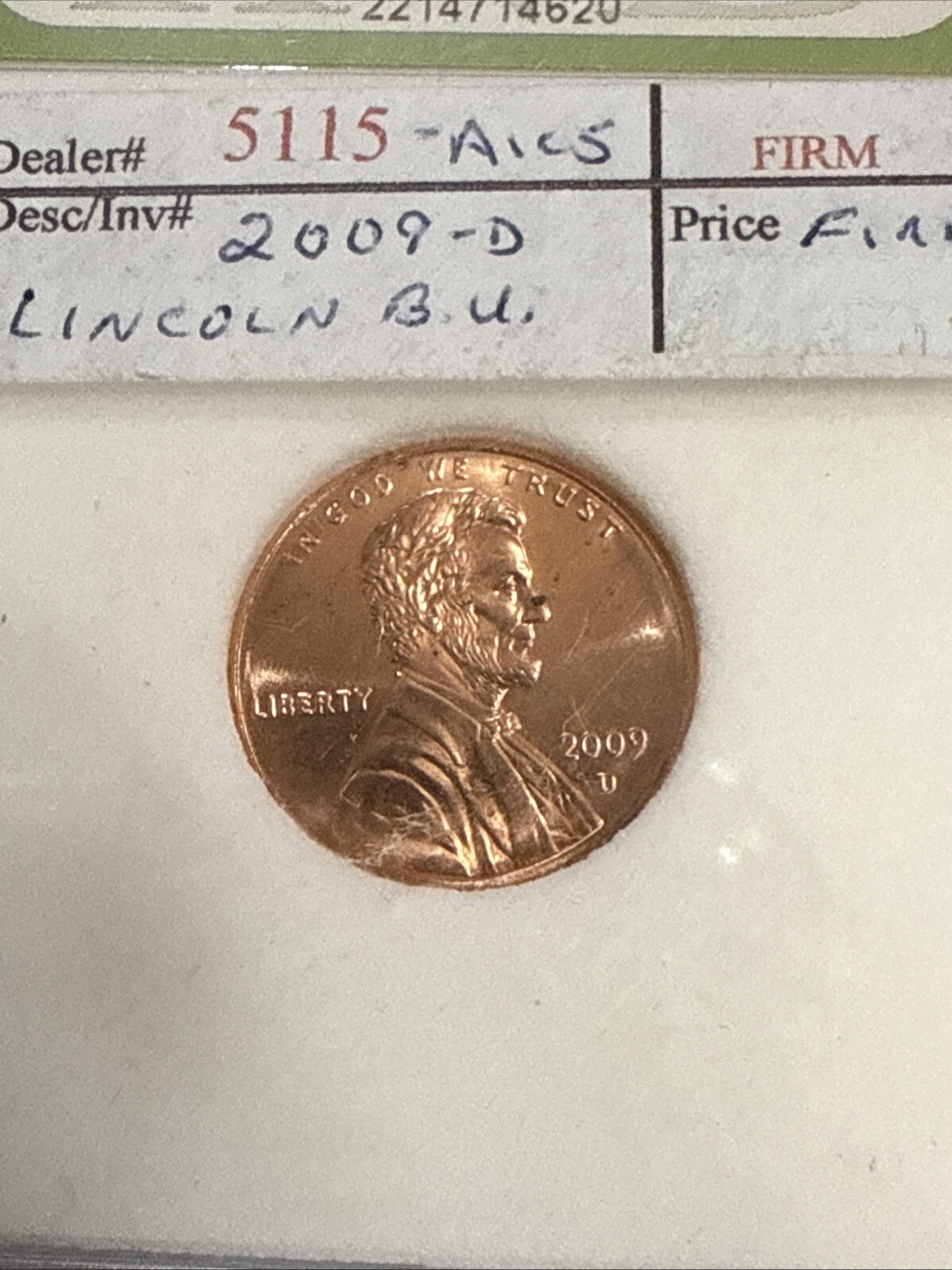 2 2009 D Lincoln Commemorative Cent Professional Life - Brilliant Uncirculated