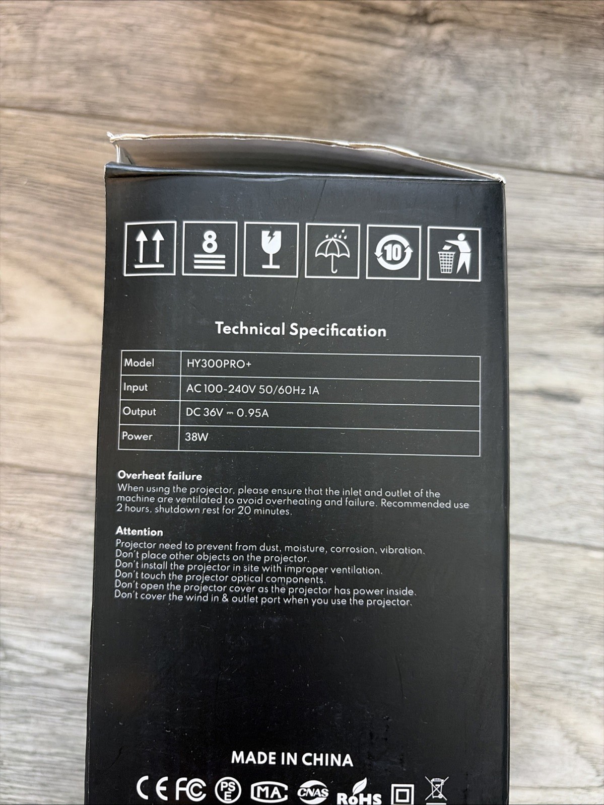 Video Projector Model Hy300pro+