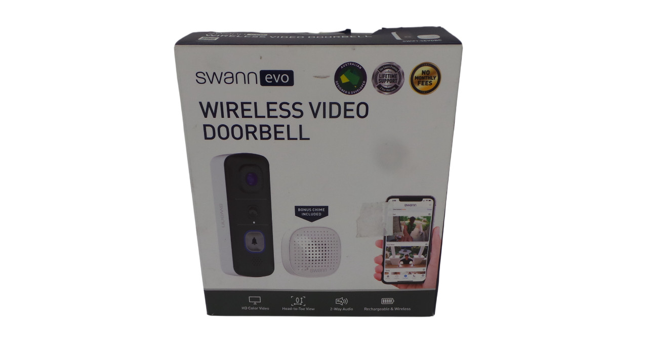 Swann Evo Wireless Video Doorbell w/ Chime SWIFI-SEVDBC - Free Shipping