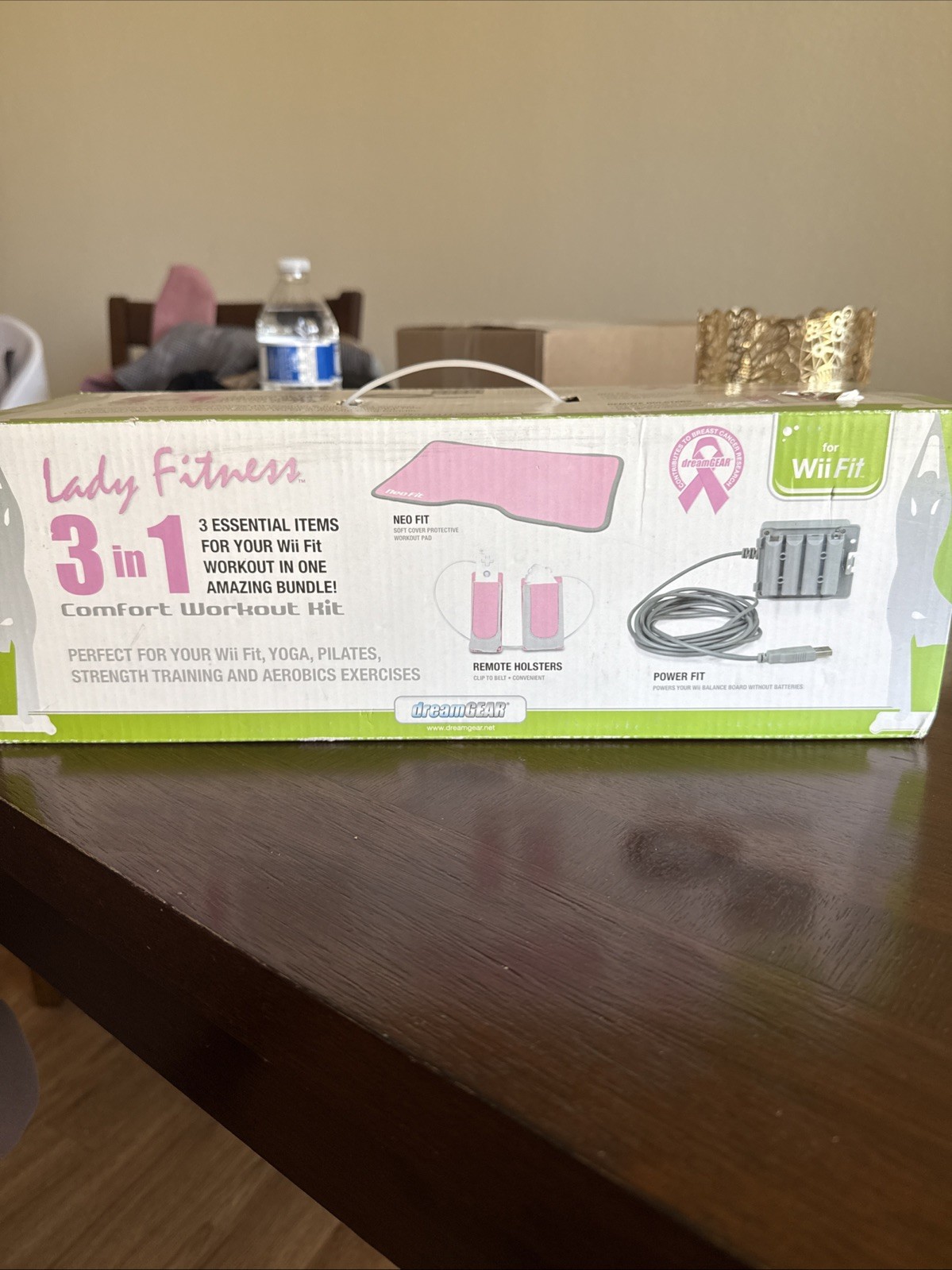Wii Lady Fitness 3 In 1 Comfort Workout Kit for Nintendo Wii Fit NEW DAMAGED BOX