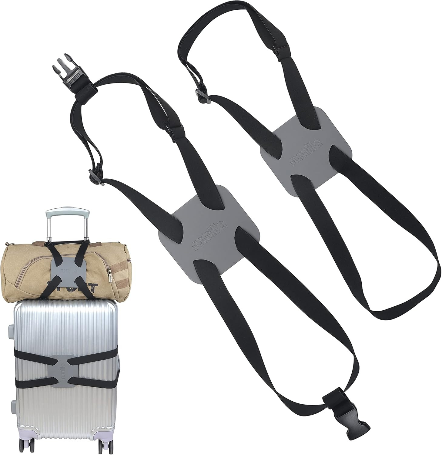 Luggage Bungee Strap，Luggage Straps Bag Bungees for Add a Bag Easy to Travel Sui