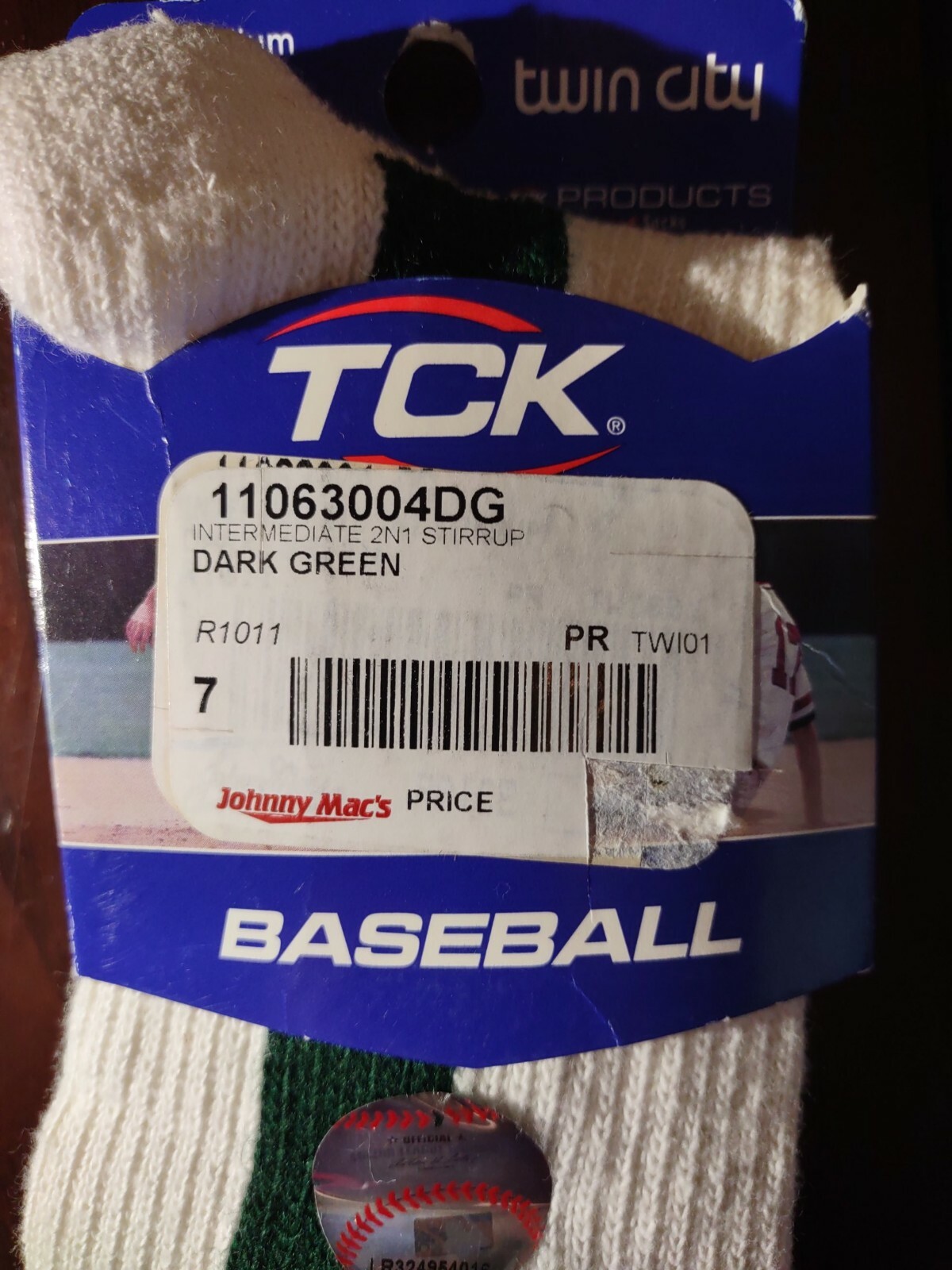 TCK Medium Dark Green Stirrup Socks Baseball
