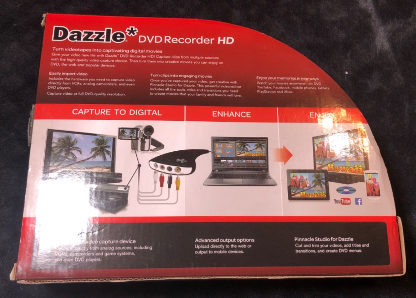 Dazzle DVD Recorder HD Video Capture Device + Pinnacle Video Editing Software