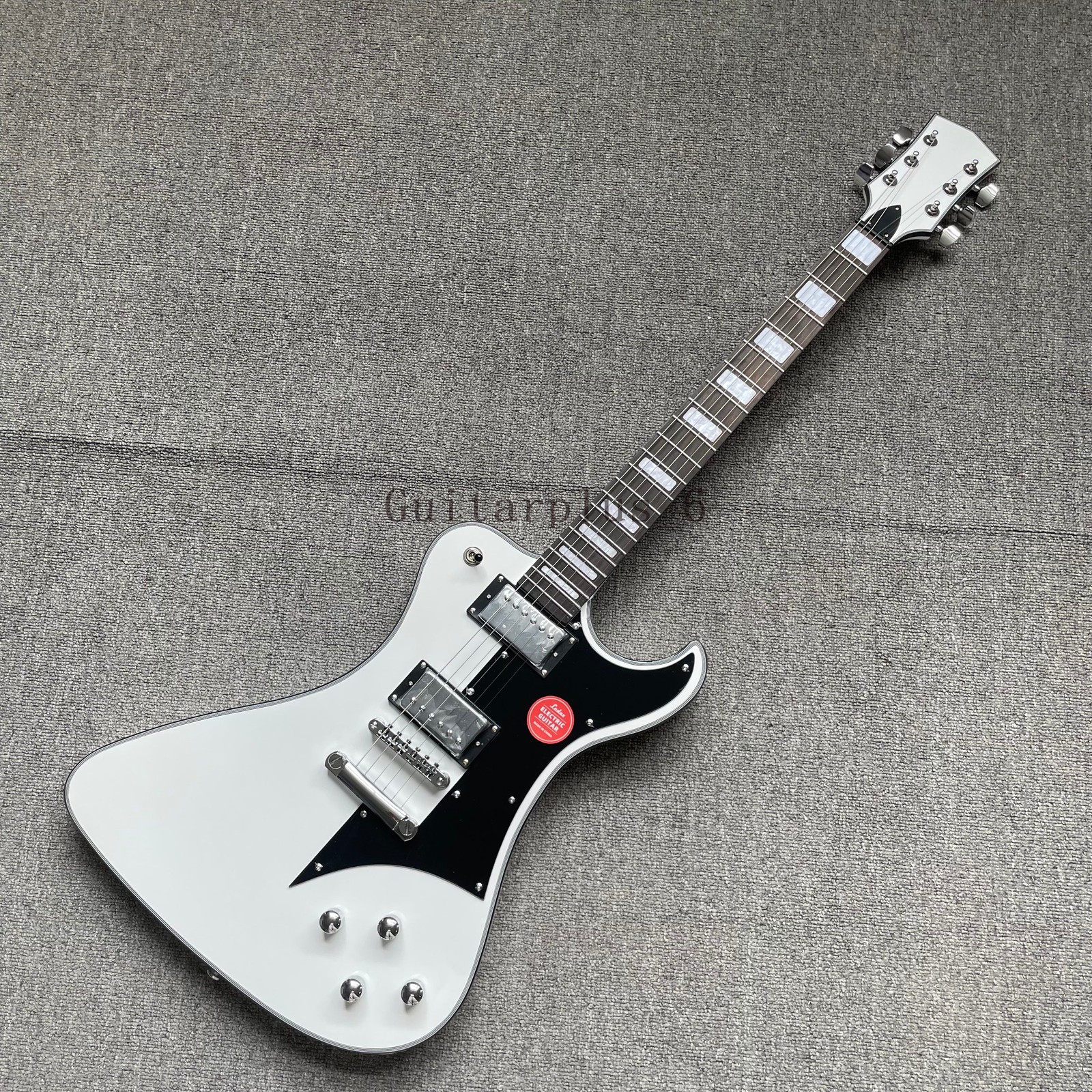 Hot Sale Electric Guitar White Mahogany Body&Neck Chrome Part HH Pickups
