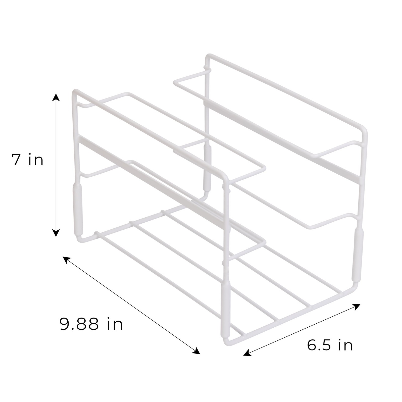Mainstays 3-Tier Metal Wire Wrap Stand, White