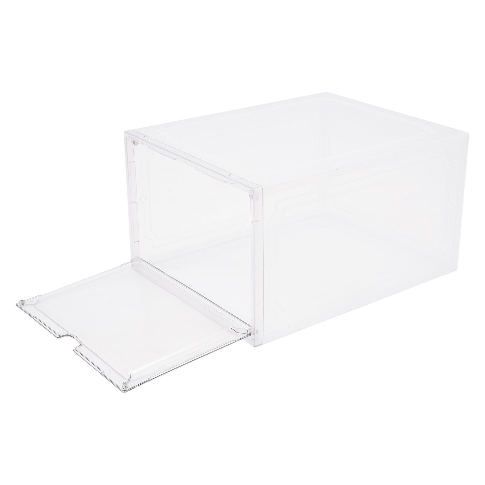 12PCS Shoe Containers Transparent-Front Door Open Acrylic Shoe Display Cabinet