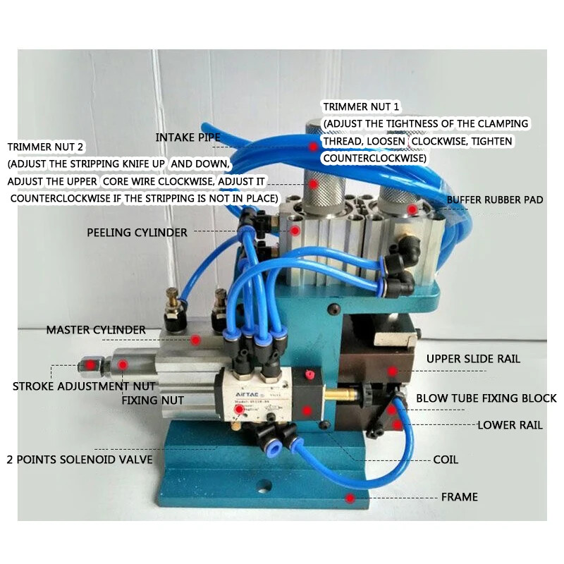 3F Pneumatic Stripping Machine Semi-automatic Multi-core Wire Stripping Machine.