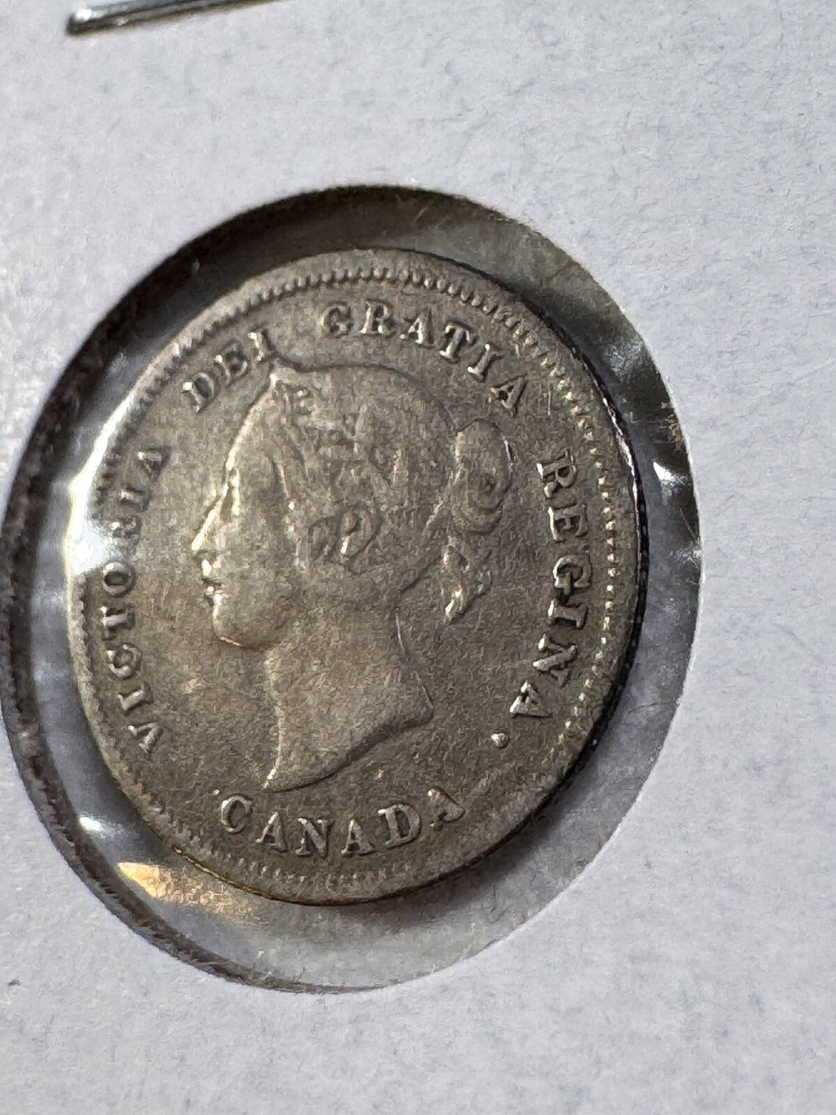1880-H Canada 5 Cents Silver Coin