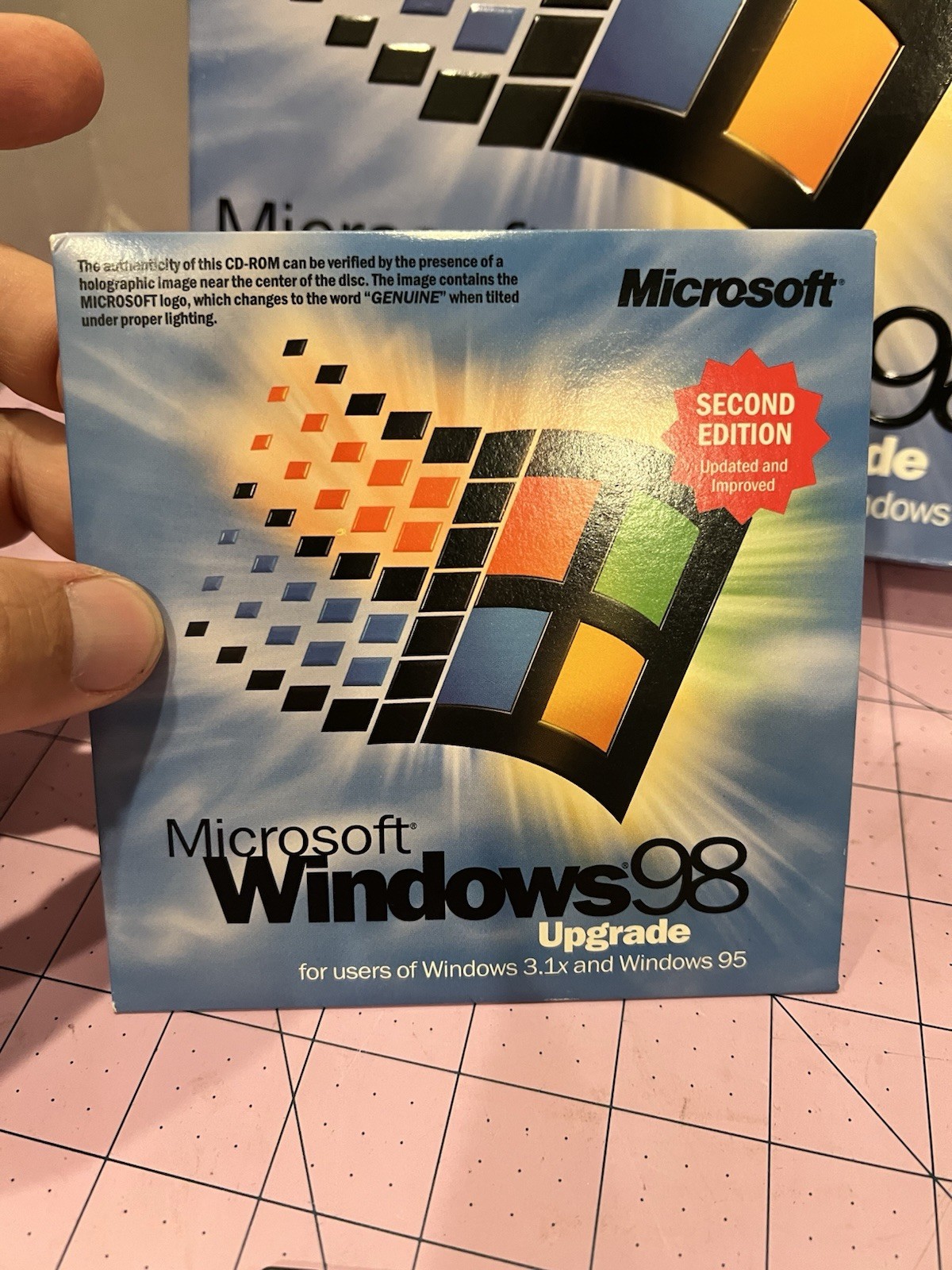 🔥 Microsoft Windows 98 Upgrade SE 2nd CIB Big Box CD FLOPPY BOOT DISK 3.5” Key