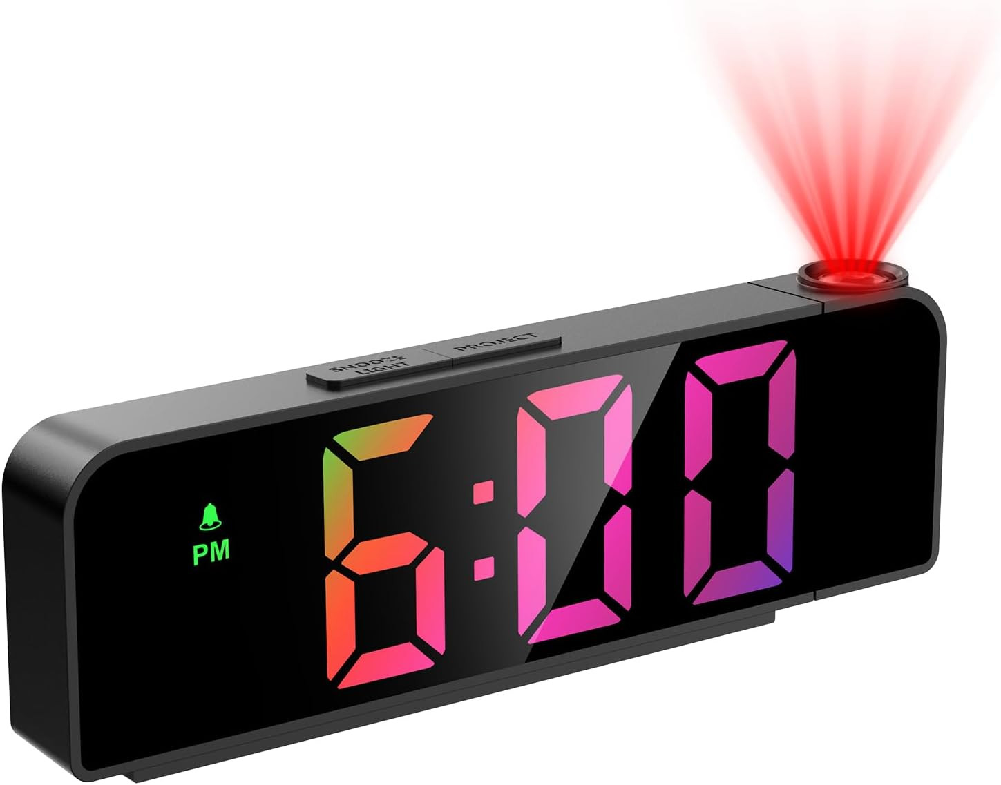 Projection Alarm Clock, Alarm Clocks with Projection on Ceiling with 7.9" Large
