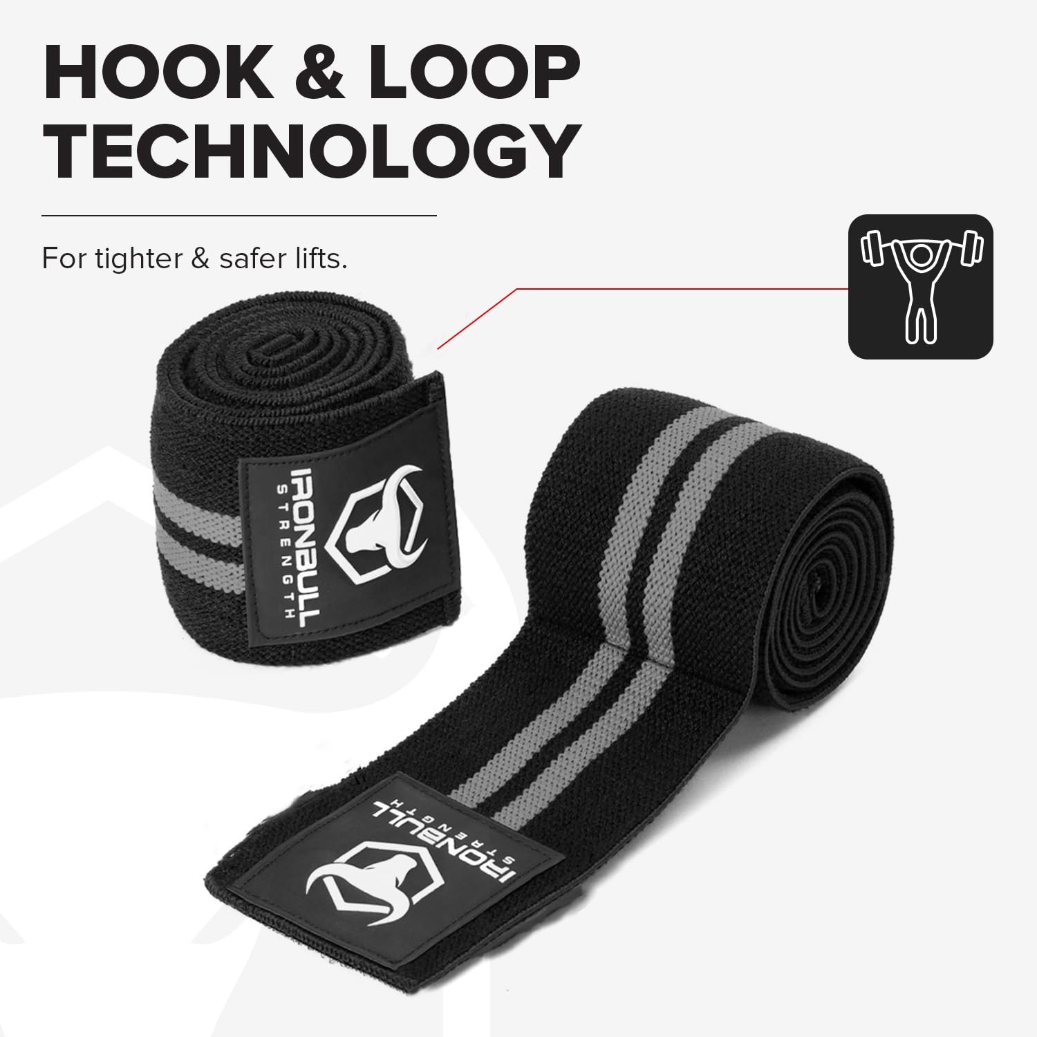 Elbow Wraps (1 Pair) - 40" Elastic Elbow Support & Compression - For Weightli...