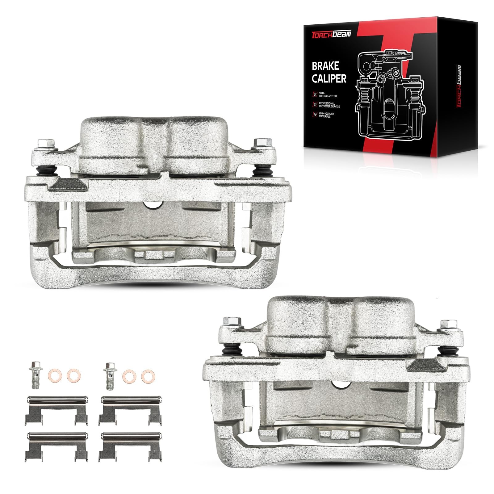 Torchbeam Front Brake Calipers Set for Chevrolet 2001-2010 Silverado 2500 HD, Ch