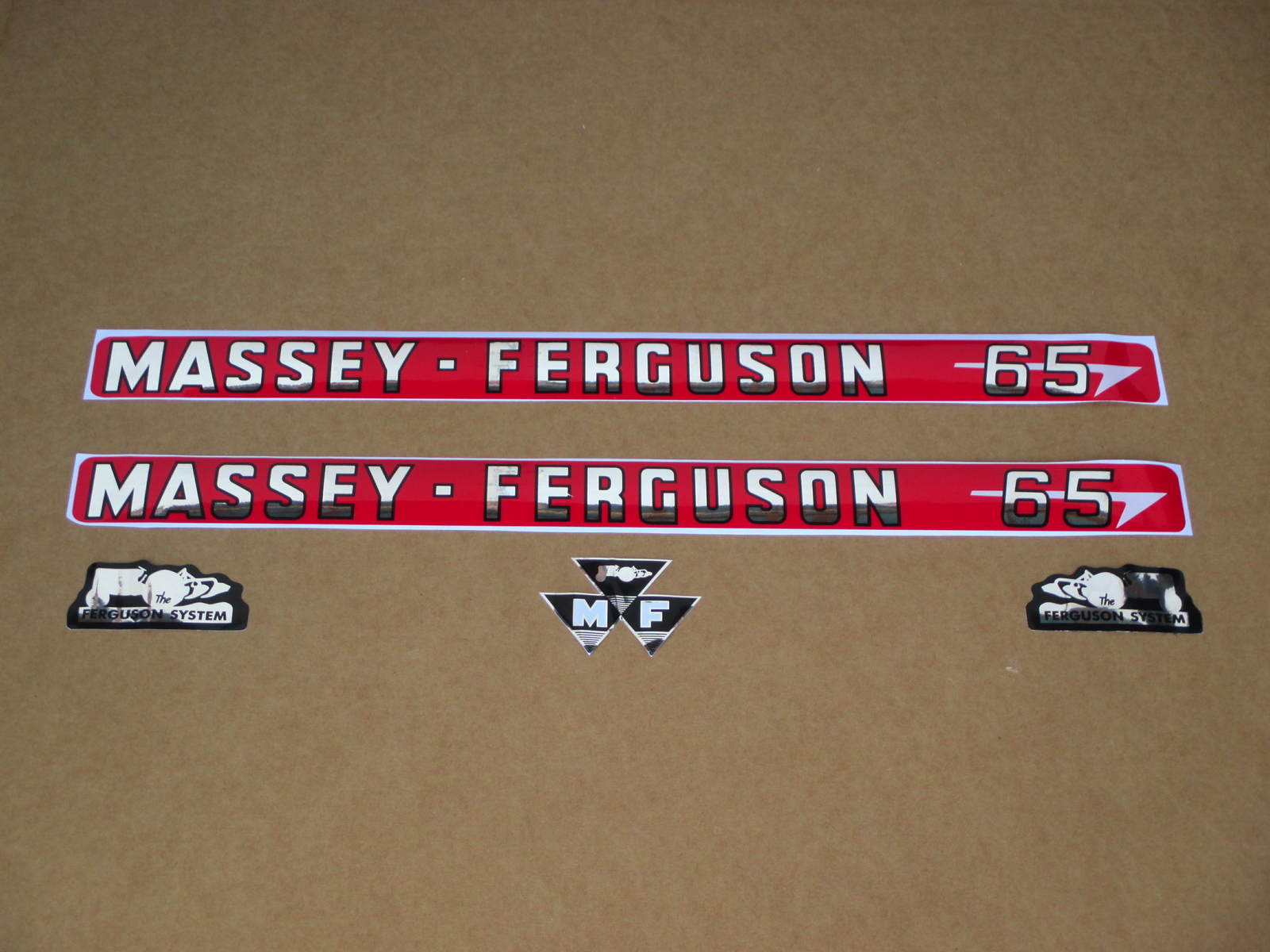 HOOD DECAL SET FOR MASSEY FERGUSON DECALS MF 65