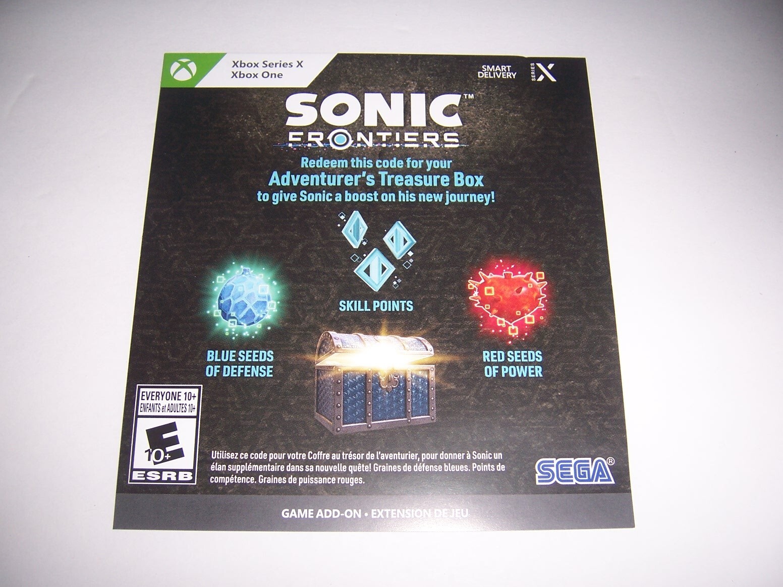 Sonic Frontiers Preorder Bonus XBOX SERIES X - Adventure's Treasure Box