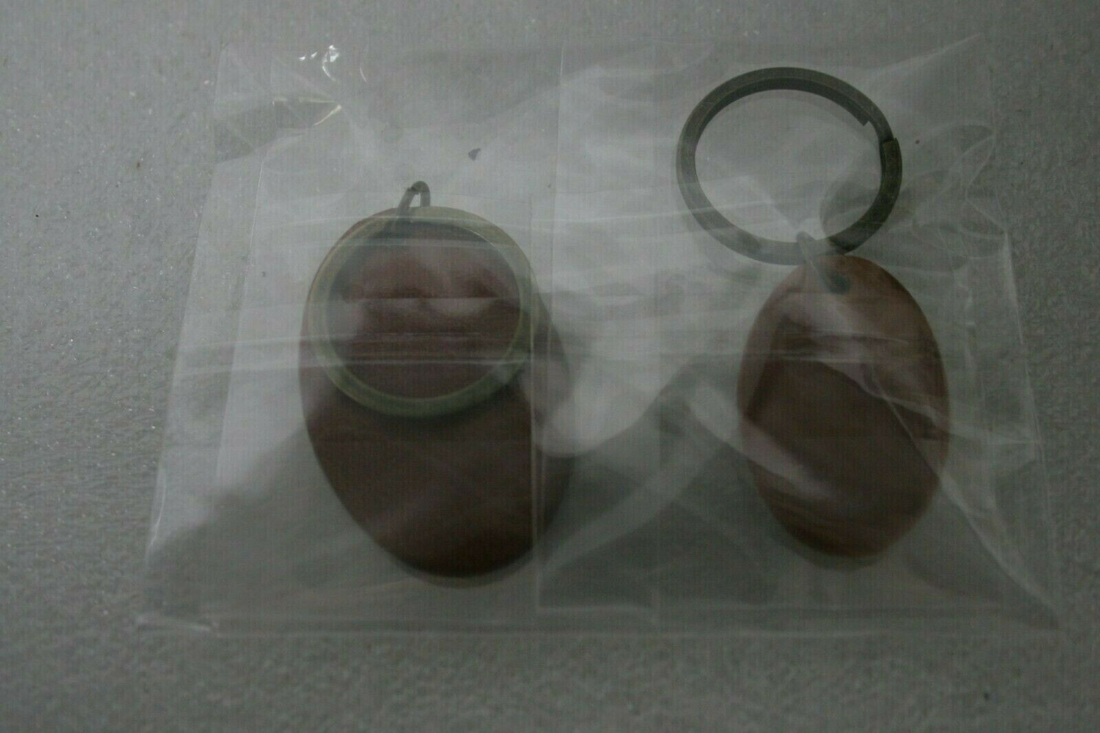 CALIFORNIA STAMPED LEATHER KEY RINGS SET OF 2 NEW