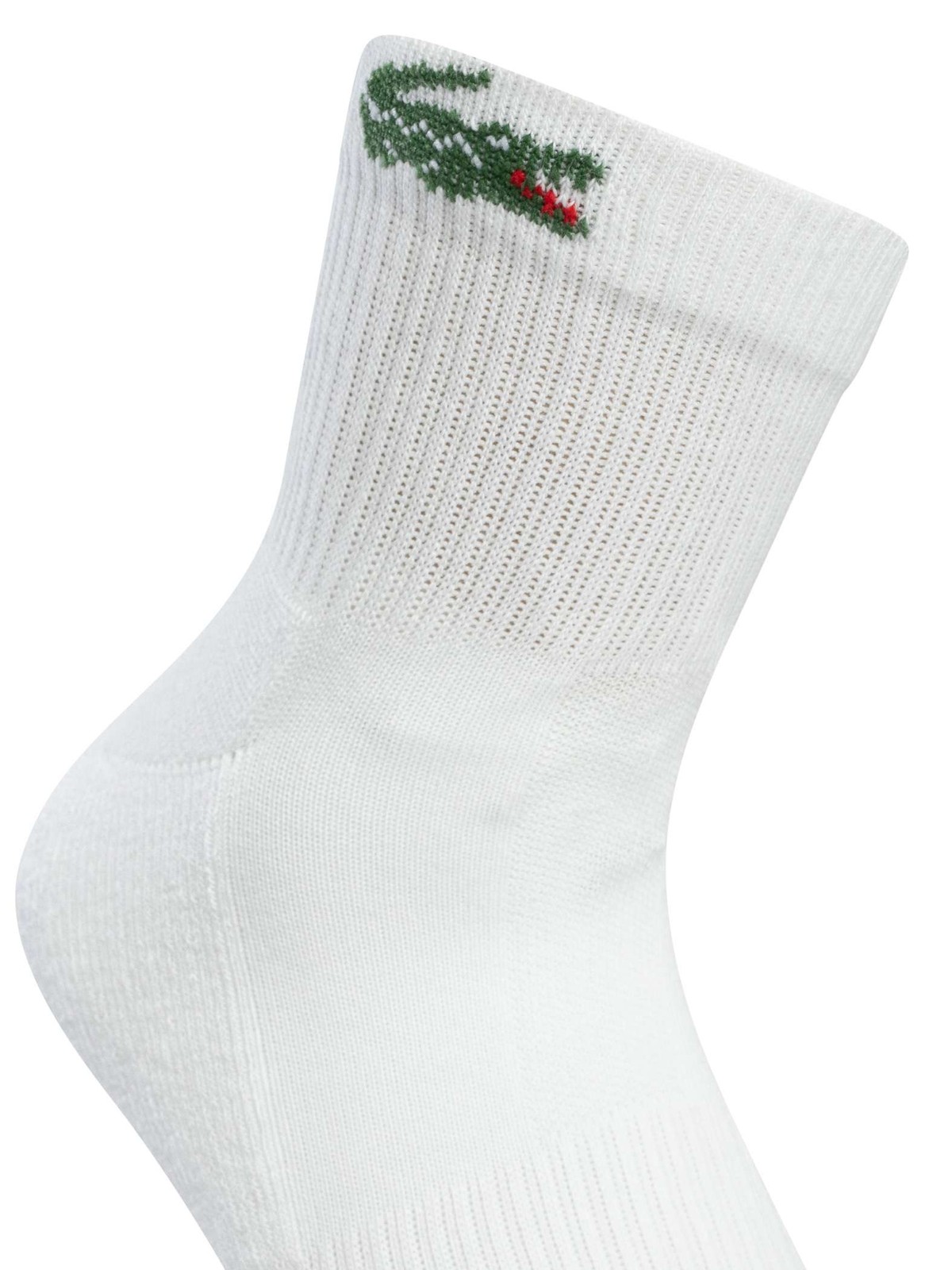 Lacoste Men's 3 Pack Ankle Socks, White