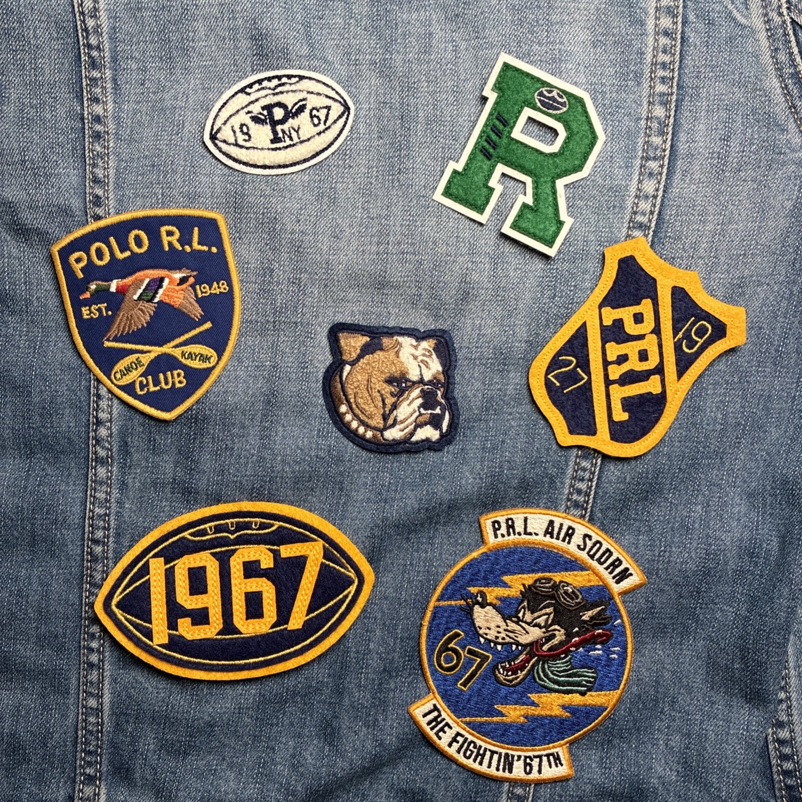 Sew-On Cloth Patch Letter R for Rugby
