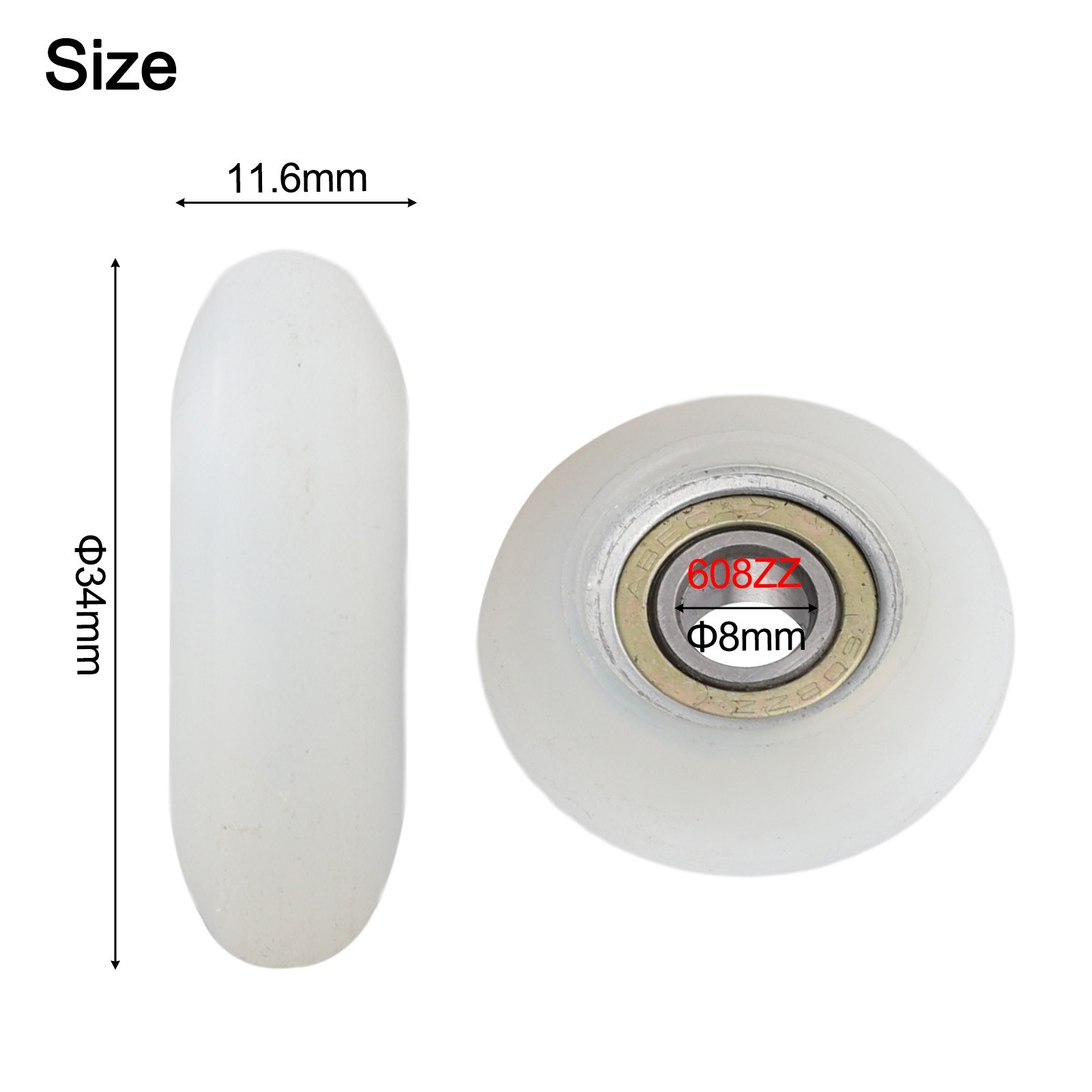 Robust Set of Cushion Wheels with Bearings for Reliable For Rowing Performance