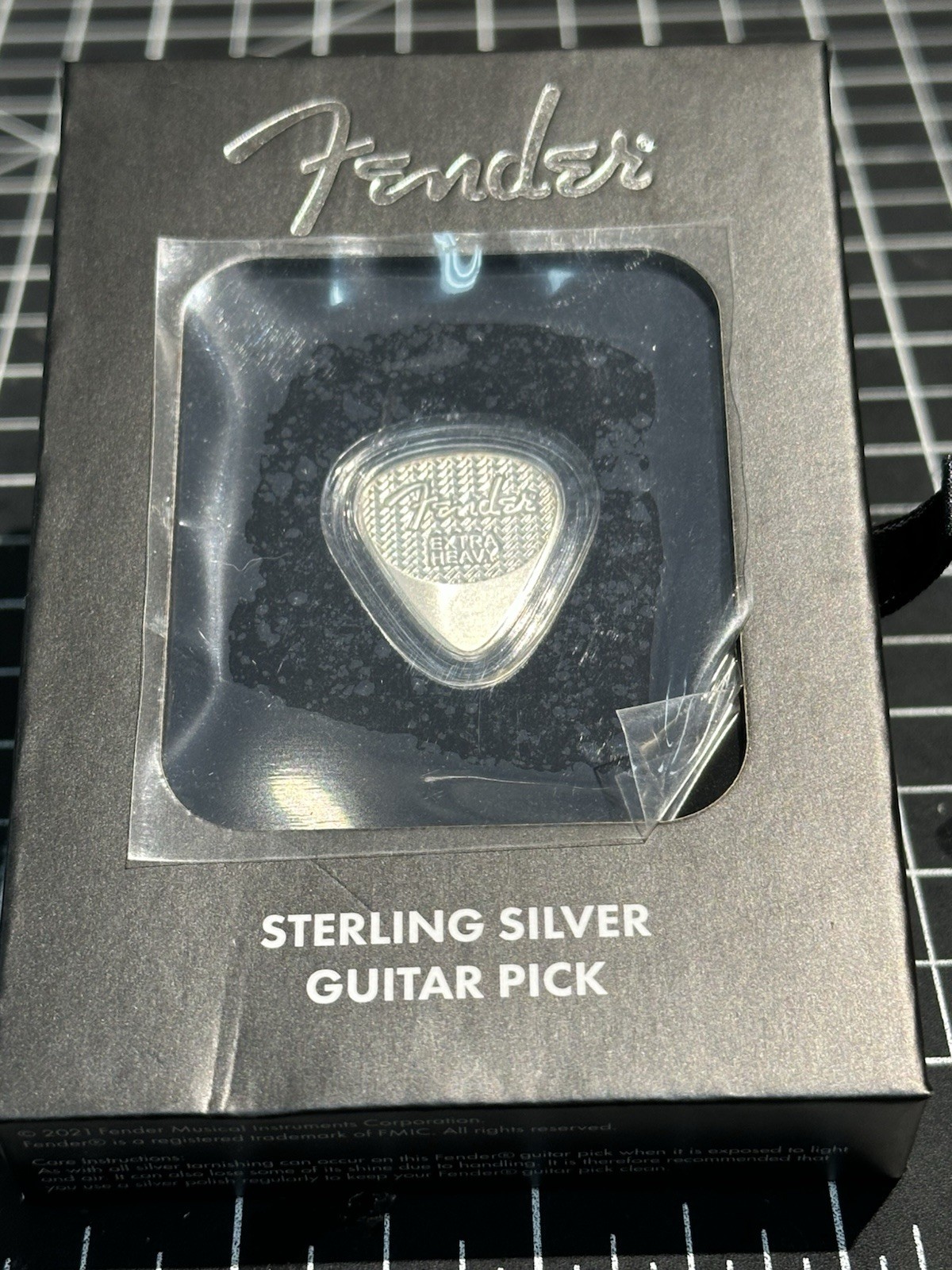 2021 PAMP Fender 5 Gram Swiss 925 Sterling Silver Guitar Pick