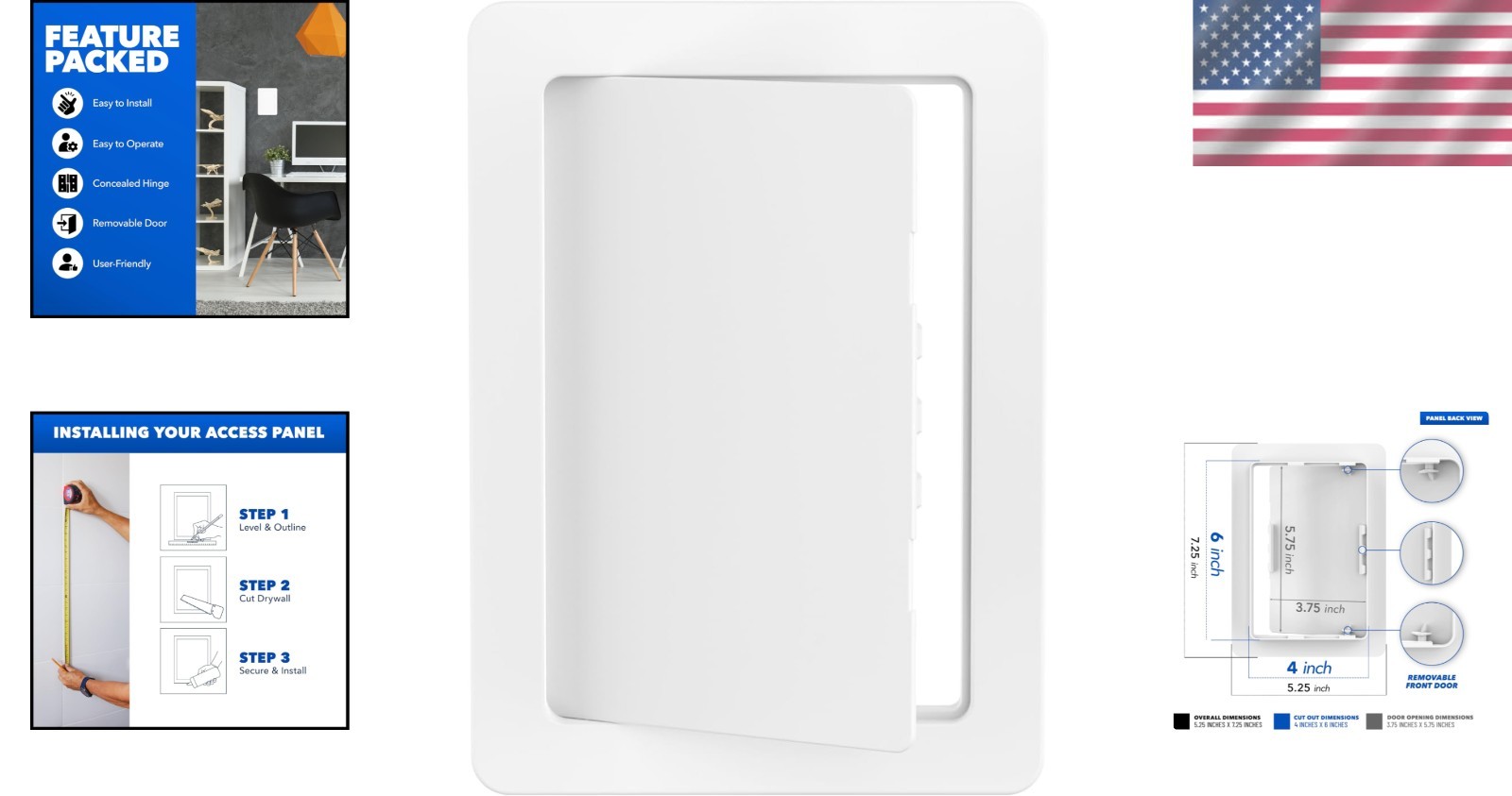 Customizable 4x6 Access Panel for Seamless Drywall Installation & Access