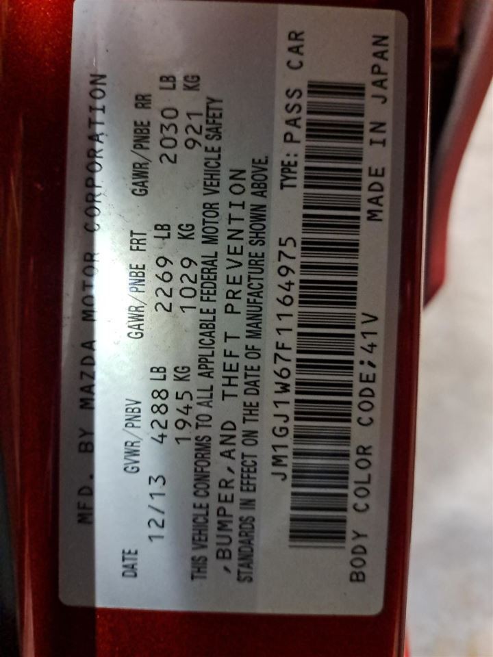2015 Mazda 6 Jack Sku#4392423
