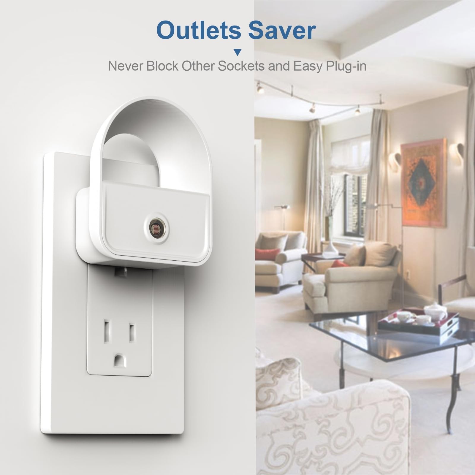 YRWXZYO LED Night Light Plug into Wall, Nightlights with Smart Dusk toDawn Se...