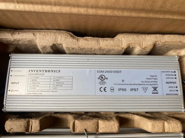 ESM-240S105DT Inventronics Constant-Current-Programmable LED Driver - 240W 700mA