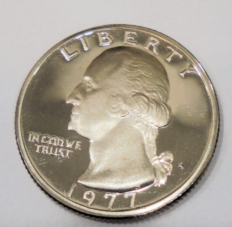 Nice 1977 s BU Proof Washington Quarter From Proof Set # 191