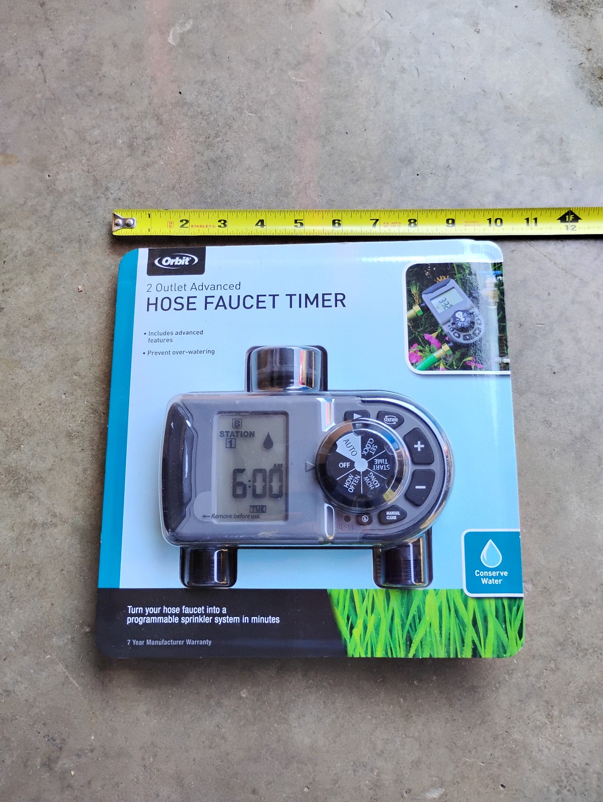 Orbit 1 Dial 2 Outlet Hose Faucet Timer Programmable 56544 New SEALED