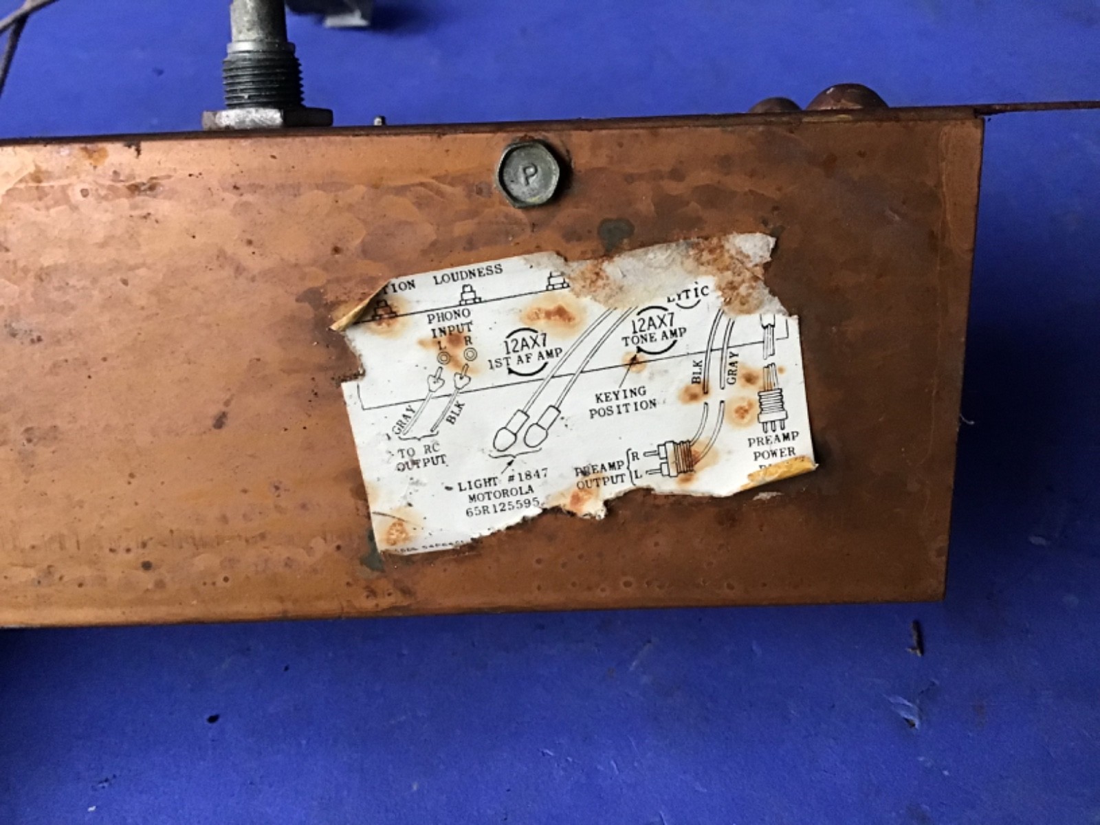 Old Unknown Maker Tube Preamp From Console ? Stereo Needs Restoration