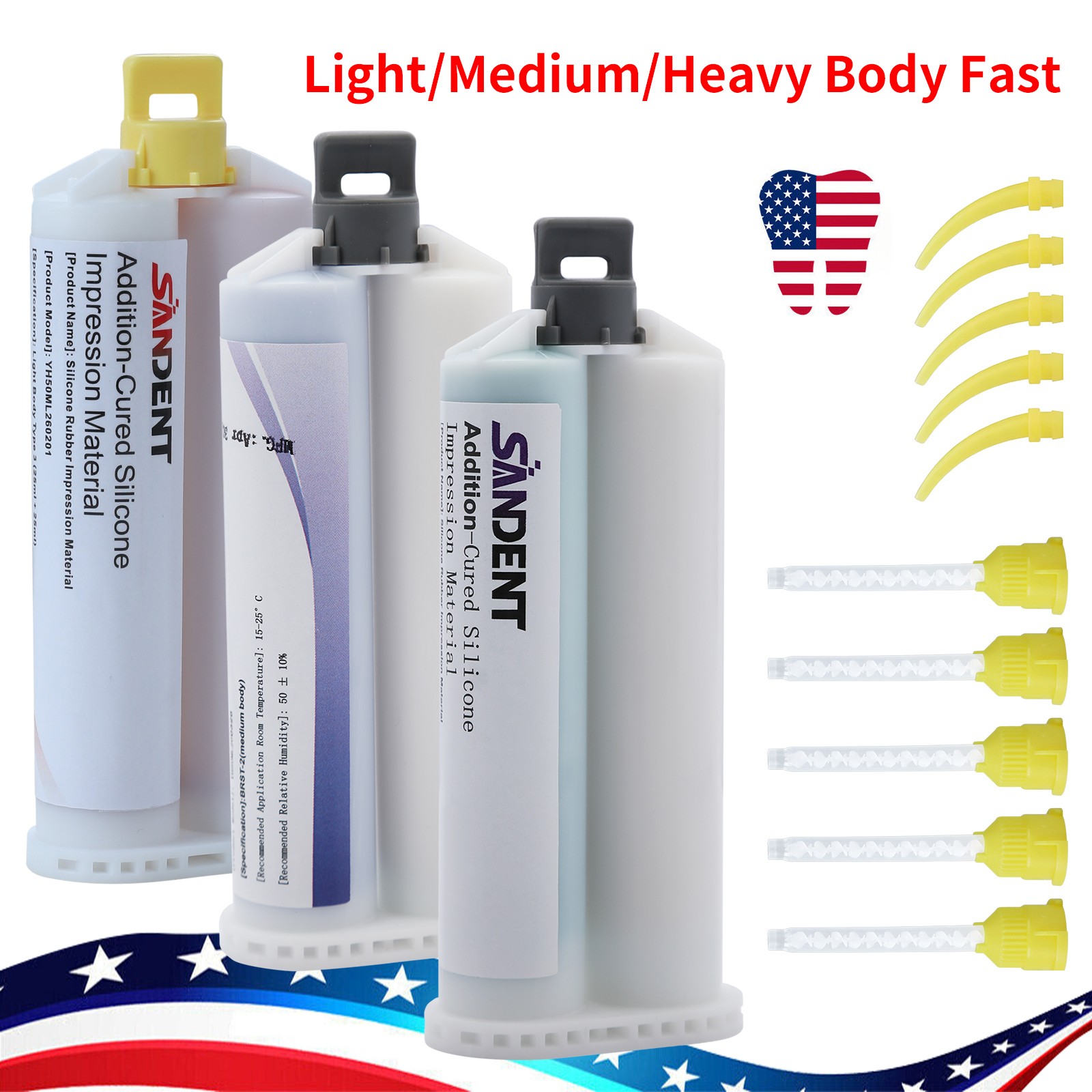Dental VPS Impression Material Medium/Light/Heavy Body - Fast Set PVS