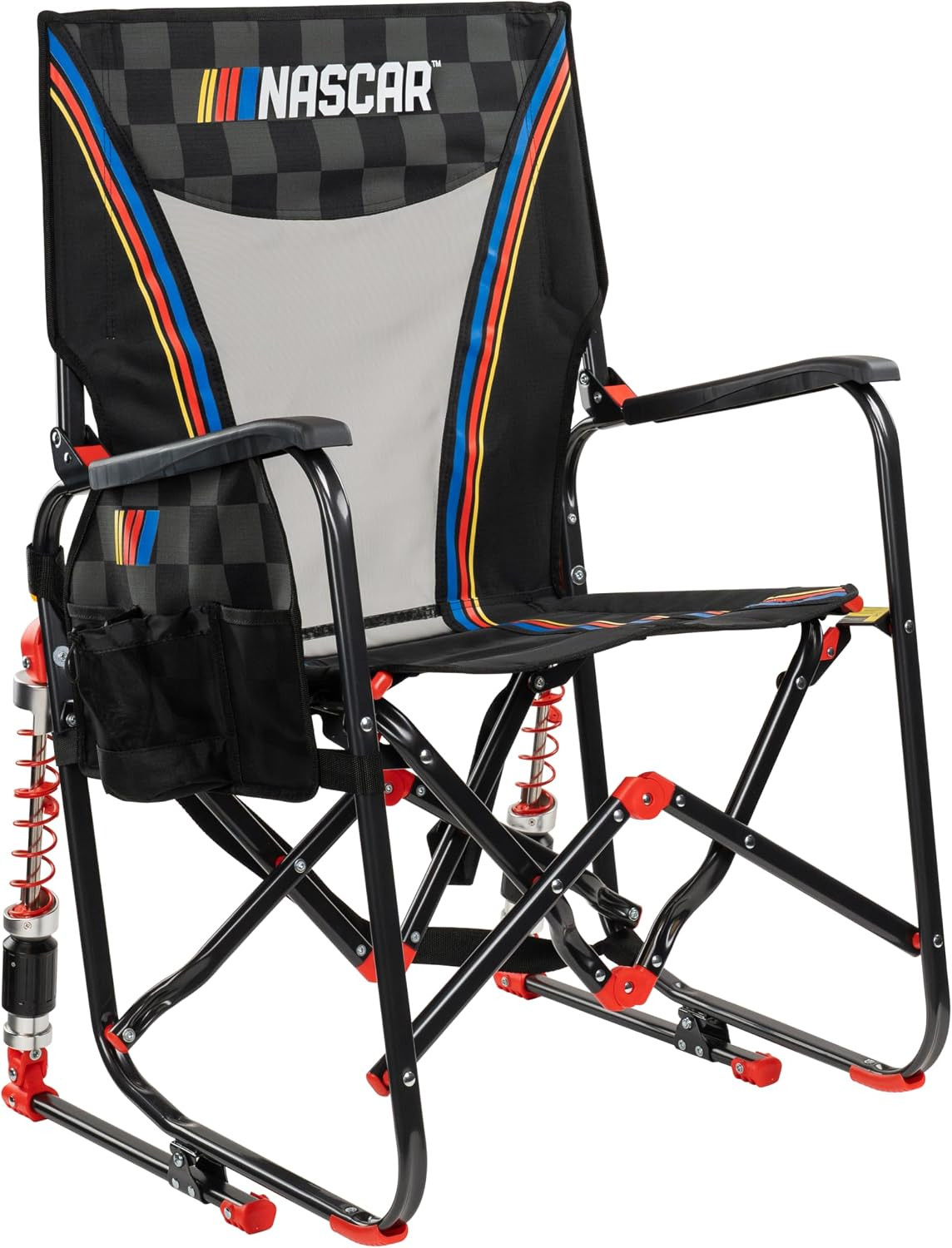NASCAR Adjustable Rocker Camping & Sideline Sports Chair | Portable Folding Rock