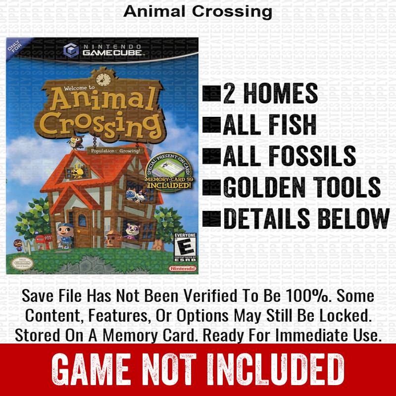 Animal Crossing 100% Nintendo GameCube Memory Card Save CHEATS