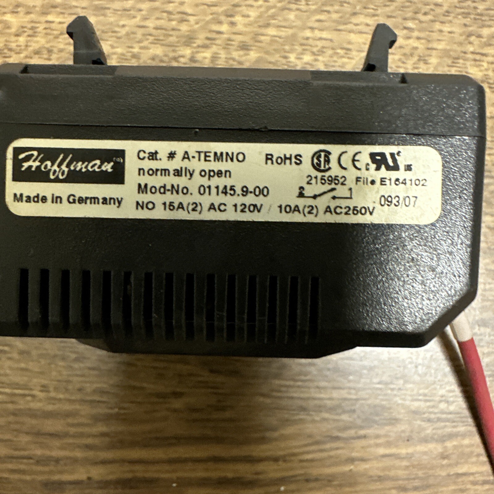 Hoffman,01145.9-00,A-TEMNO Temperature Control Thermostat Switch