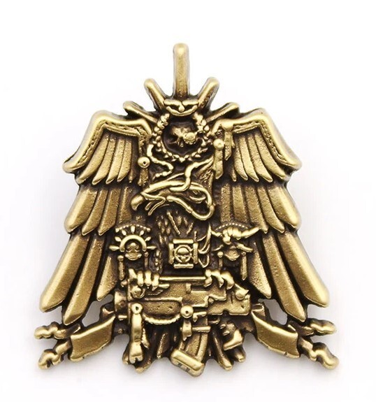 Astartes Artifact Badge Pin-NIB-OOP-Space Marines-Golden-Koyo-Warhammer 40k