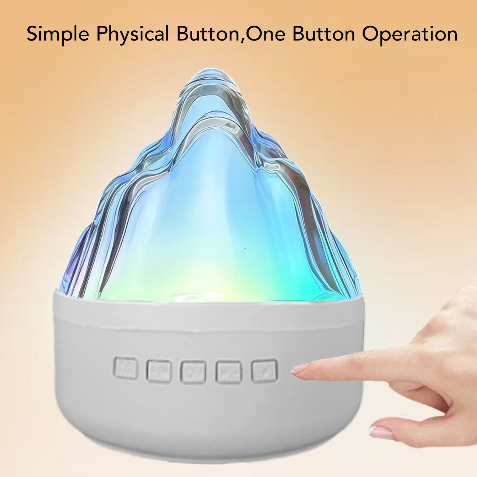 Adjustable Mountain Shape Bluetooth Speaker Night Light For Bedroom Living Room