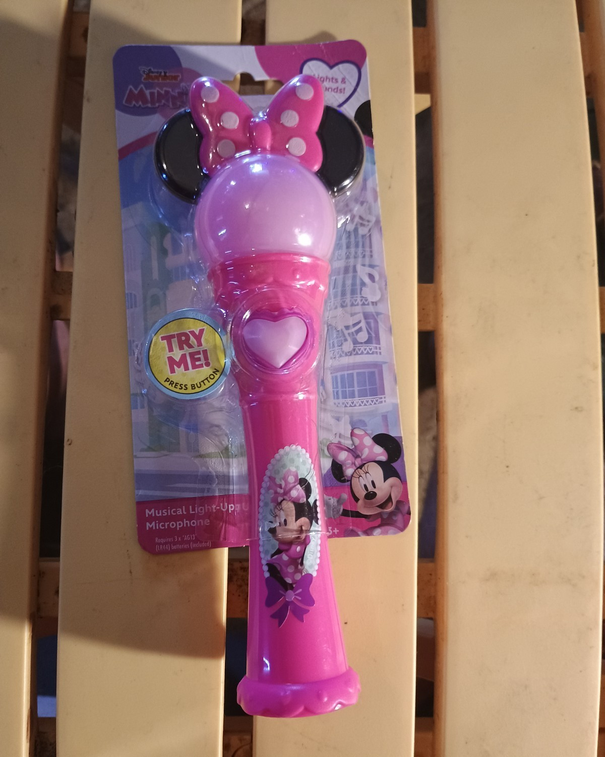 Just Play Disney Minnie Mouse Musical Light-Up Microphone Pink/Purple Karaoke