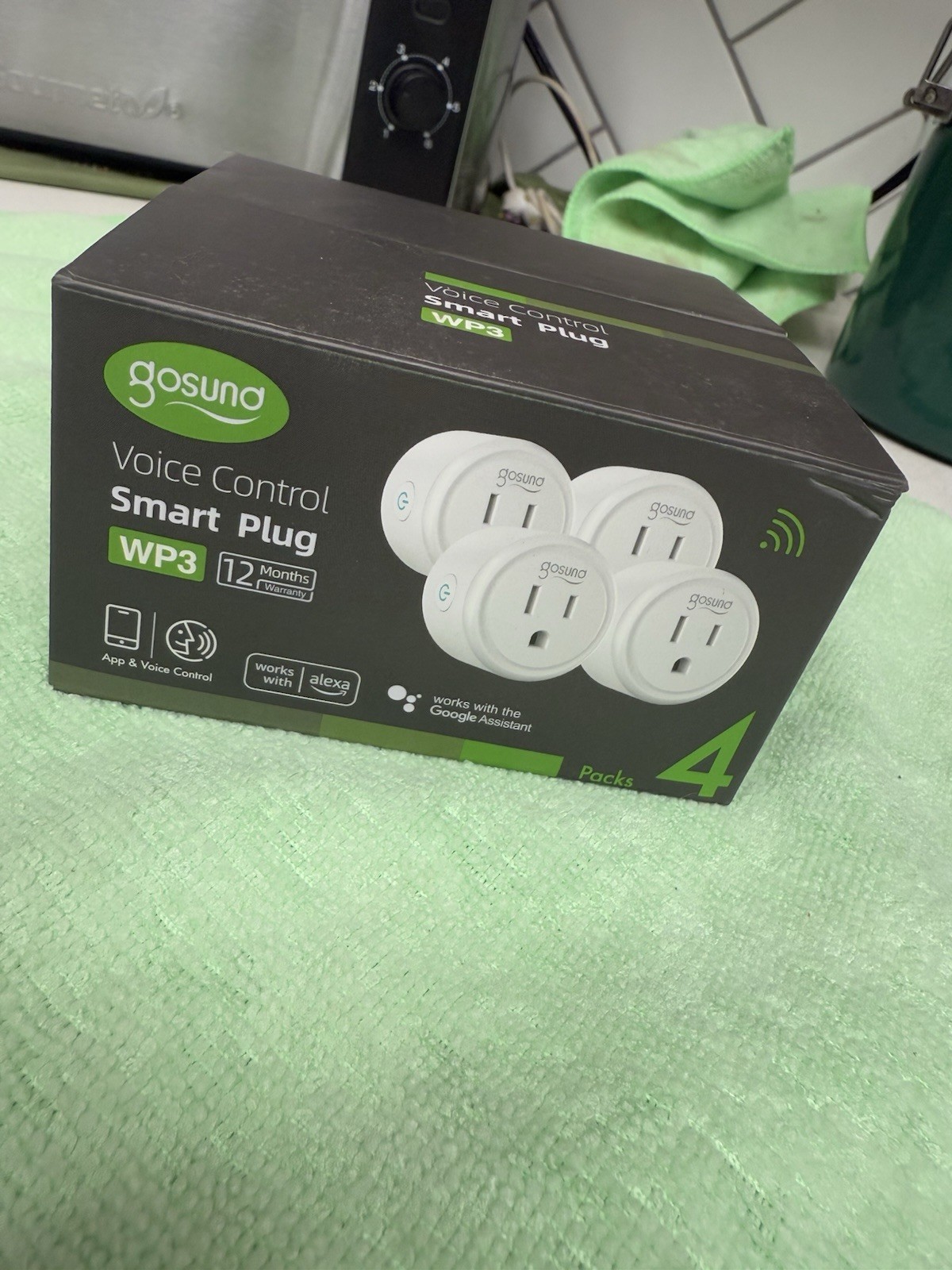 Gosund WP3 Smart Plug 4-Pack, Wi-Fi, Voice Control, Alexa/Google, 120V 10A 1200W