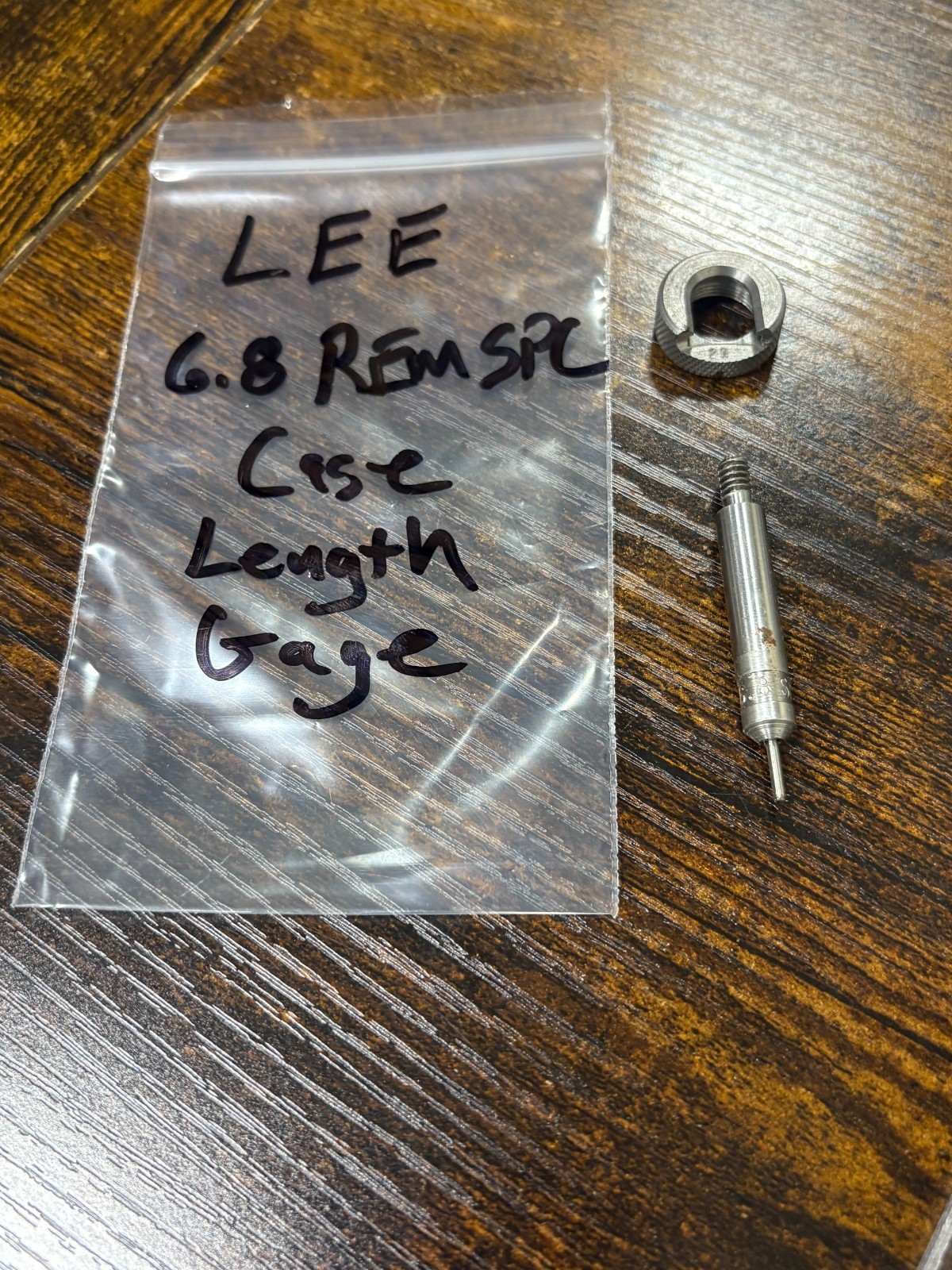 Lee case length gauge and shell holder for trimmer 6.8 REM SPC Used