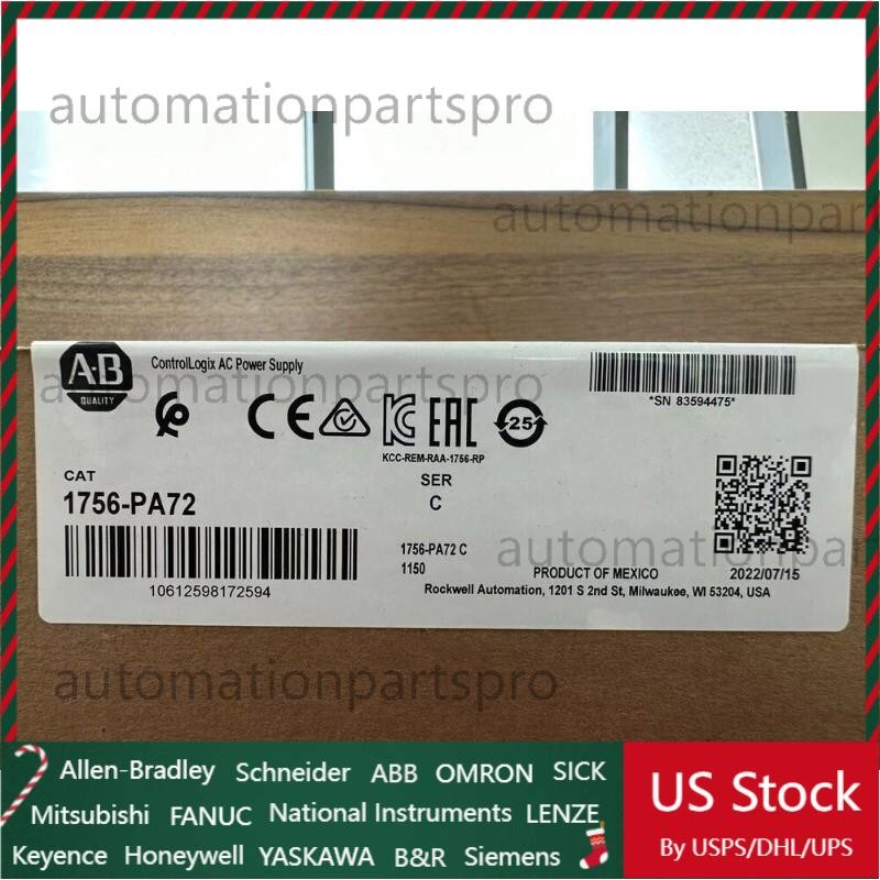 1756-PA72  New Sealed AB ControlLogix AC Power Supply 1756PA72 US Free Tax