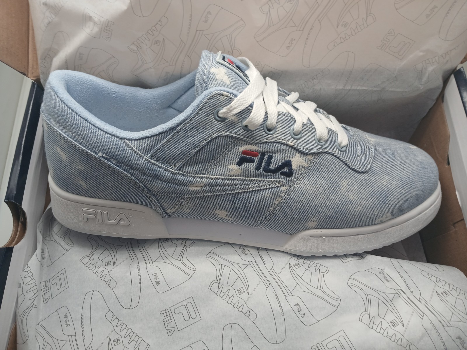 Fila Original Fitness Denim Mens Sneakers Blue Choose Your Size Classic Style