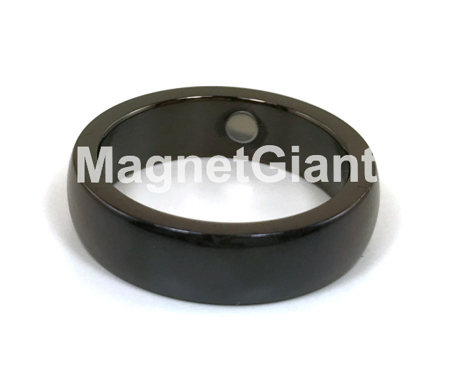 Black plating Stainless Steel Magnetic Ring (size 5 to 17 )