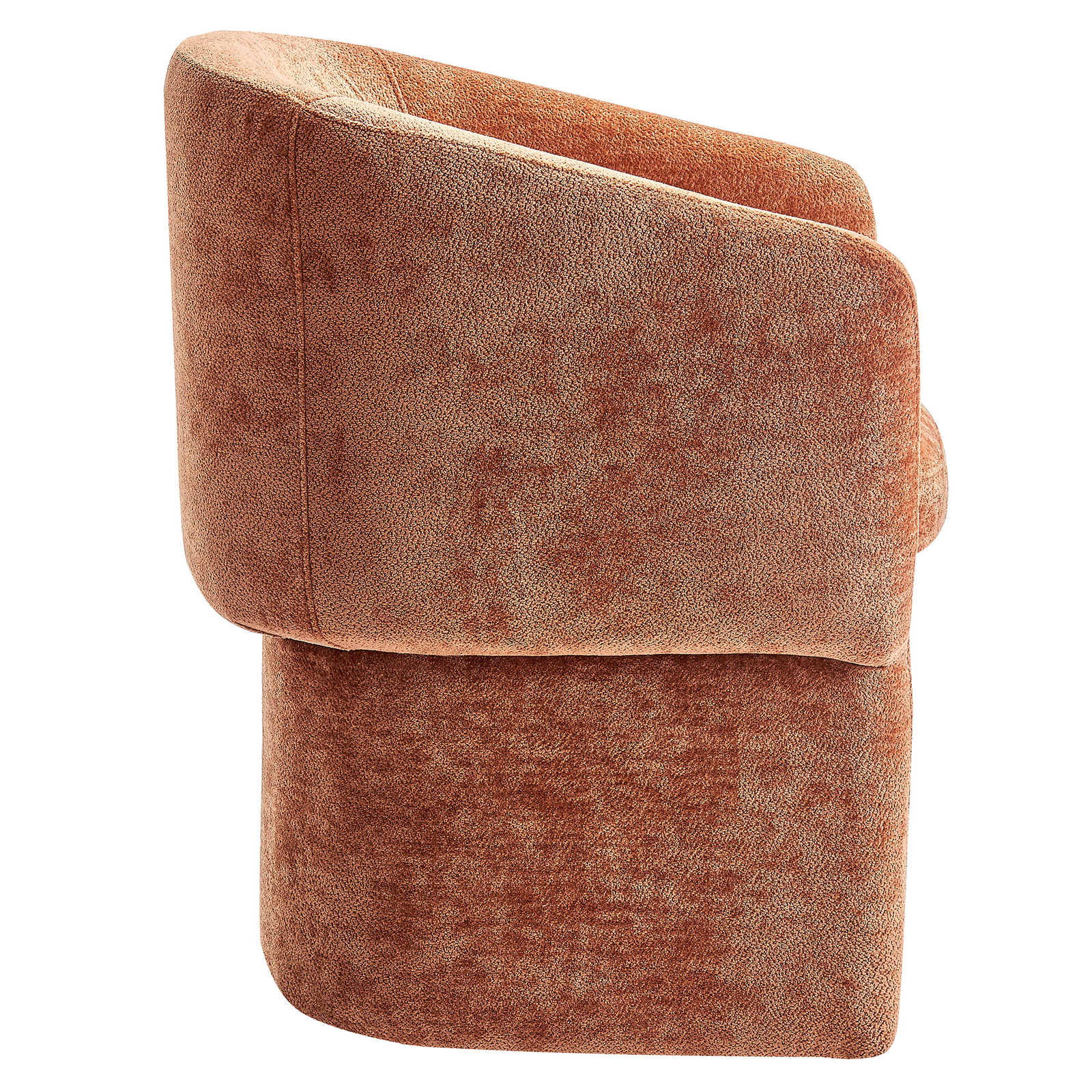 Verity Chenille Dining Armchair in Rust