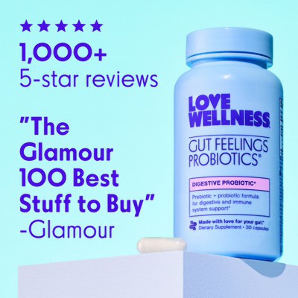 Love Wellness Gut Feelings Probiotics for a Healthy Gut & Immunity 30ct - Imperf
