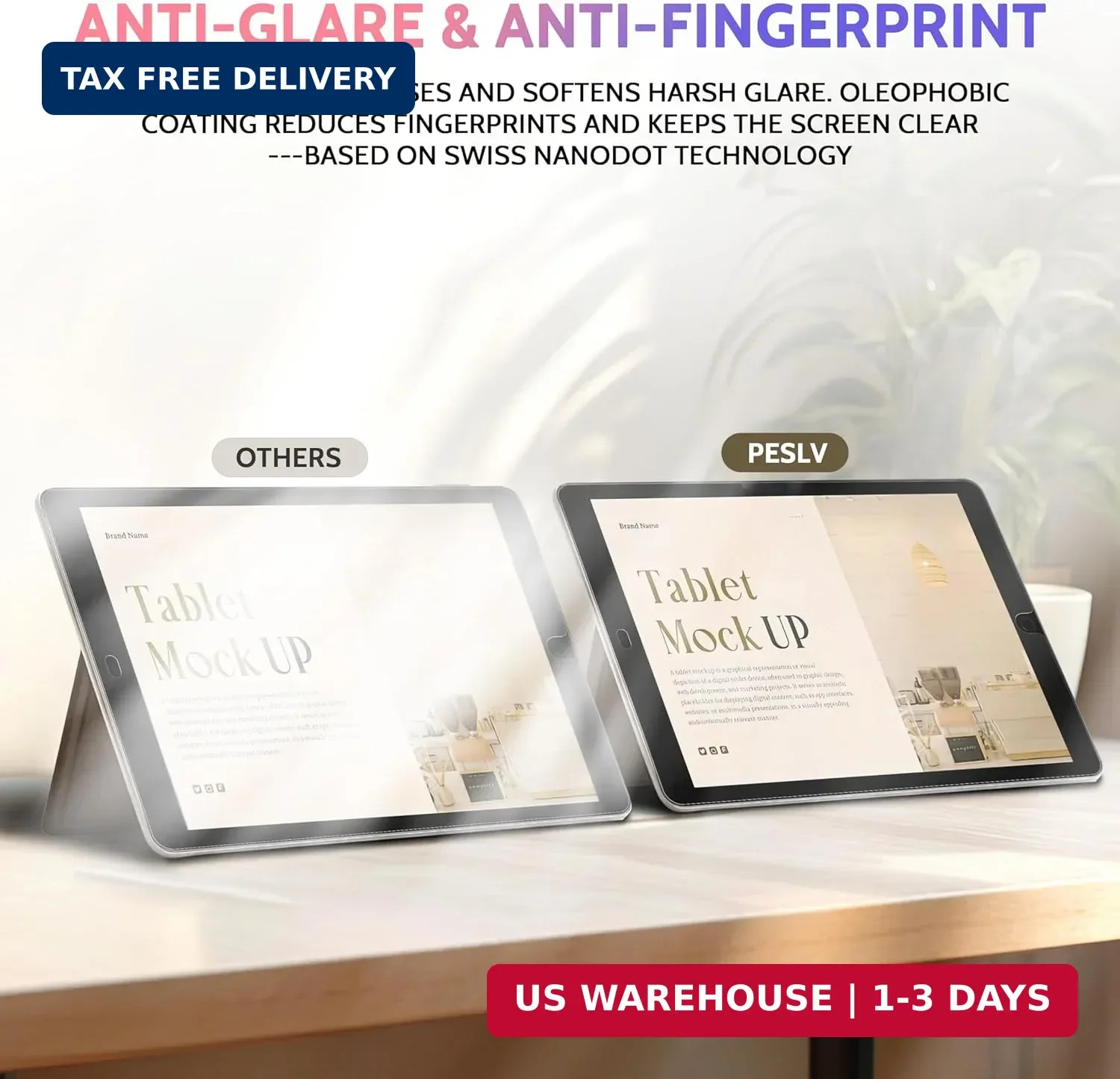 2 Pack Like Paper Screen Protector for iPad 9th/8th/7th 10.2''(iPad 7/8/9th）