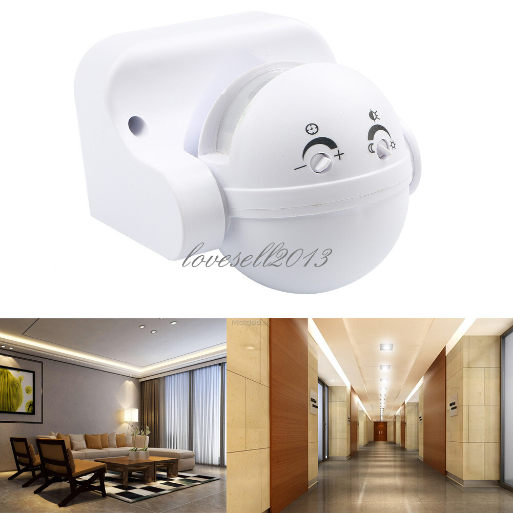 White Outdoor 180° Degree Security PIR Motion Movement Sensor Detector Switch
