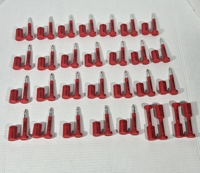 Lot Of 30 ULINE H-435 Red High Security Truck Seal Locks Numbered