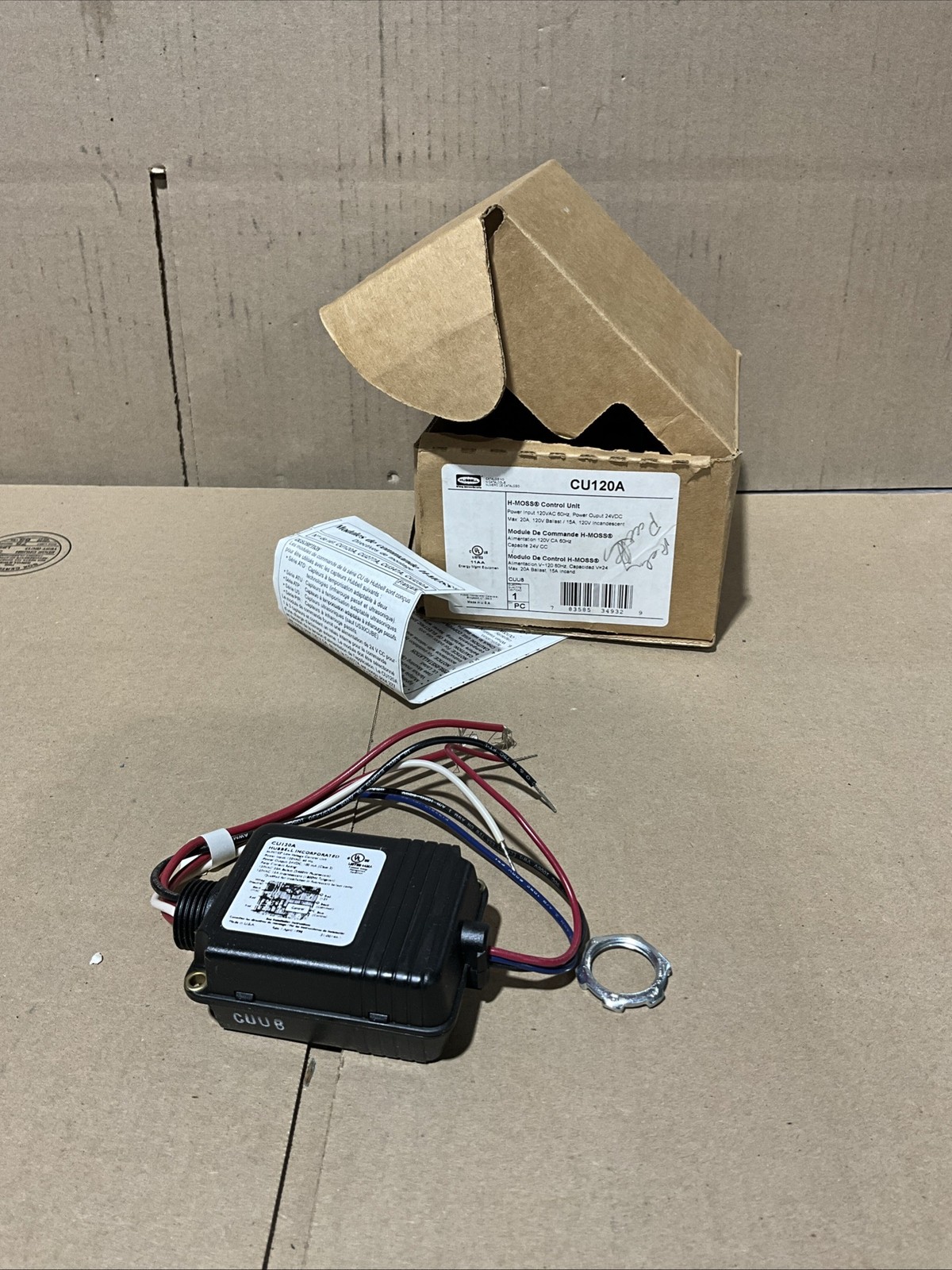 HUBBELL CU120A MODULE DE COMMANDE H-MOSS LOW VOLTAGE CONTROL UNIT NOS