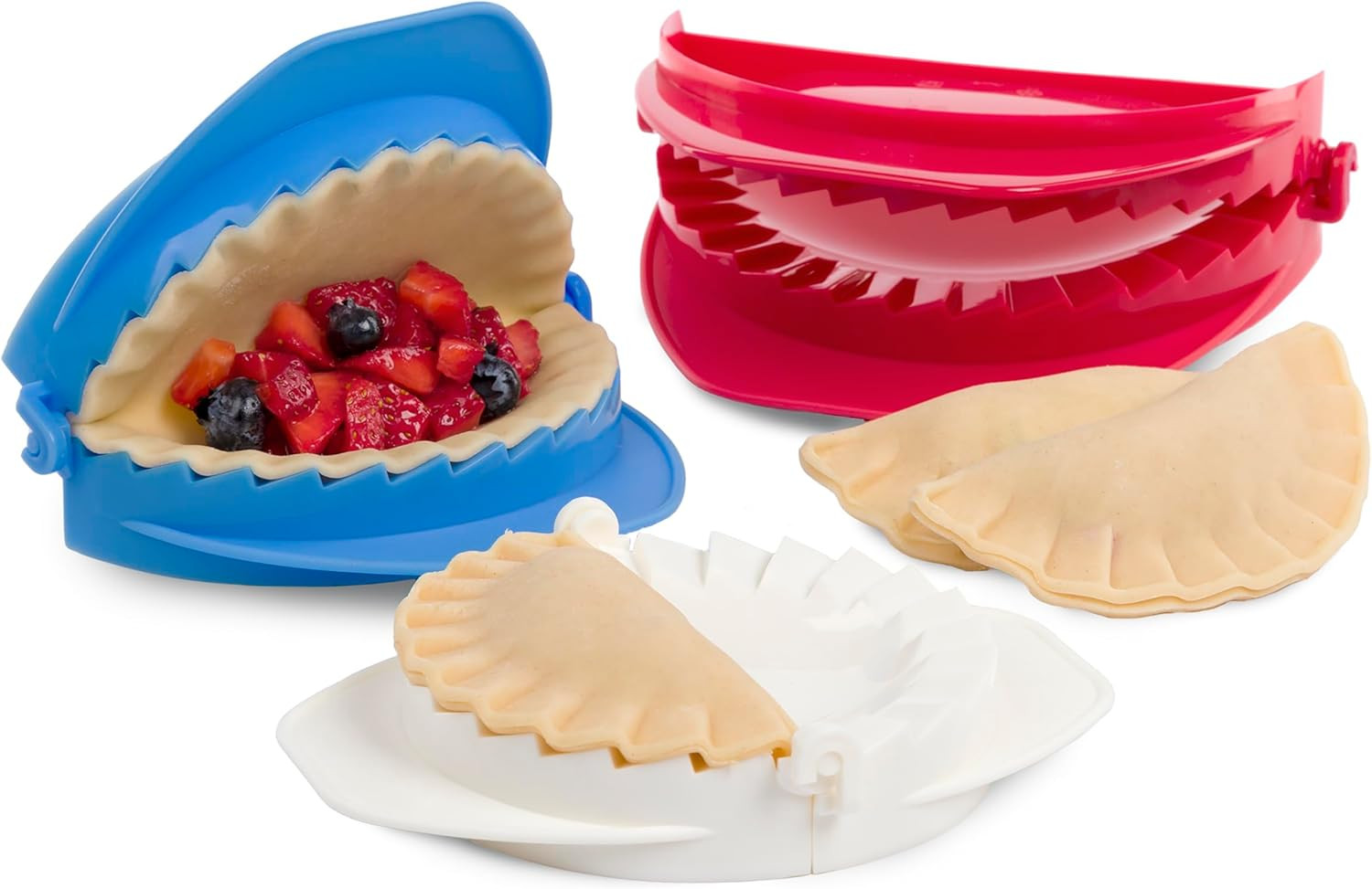 3Pc Dough Press Set – Set of 3 Pie, Empanada, and Dumpling Presses, Easy-To-Use,